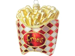 Krebs Glas Lauscha Weihnachtsornament Pommes Frites 1-tlg. 9cm