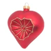 Krebs Glas Lauscha Weihnachtsornament Herz mit Reflex 1-tlg. 5cm