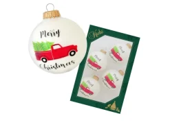 Krebs Glas Lauscha Weihnachtsbaumkugel Oldtimer 4er-Set 7cm