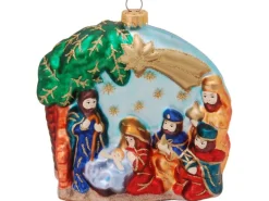 Krebs Glas Lauscha Weihnachtskrippe 1-tlg. 13cm