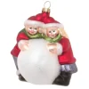 Krebs Glas Lauscha Weihnachtsornament Kinder Schneeball 1-tlg. 6cm