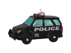 Krebs Glas Lauscha Weihnachtsornament SUV Polizei 1-tlg. 7cm