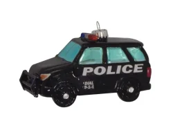 Krebs Glas Lauscha Weihnachtsornament SUV Polizei 1-tlg. 7cm