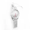 Krebs Glas Lauscha Weihnachtsornament Uhr Strass 1-tlg. 10cm