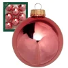 Krebs Glas Lauscha Weihnachtskugeln Korall Glanz Uni 8er-Set 7cm
