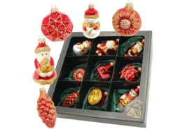 Krebs Glas Lauscha Weihnachtsornamente Figuren-Set 9-tlg. 7cm
