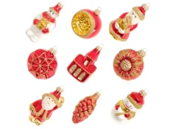 Krebs Glas Lauscha Weihnachtsornamente Figuren-Set 9-tlg. 7cm