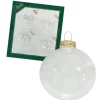Krebs Glas Lauscha Weihnachtskugeln Transparent Uni Goldkappe 4er-Set 8cm