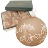 Krebs Glas Lauscha Weihnachtskugeln Stechpalme Öse 6er-Set 8cm