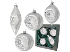 Krebs Glas Lauscha Weihnachtsornamente Reflexe 4-tlg. 8cm