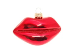 Krebs Glas Lauscha Weihnachtsornament Lippen 1-tlg. 6cm