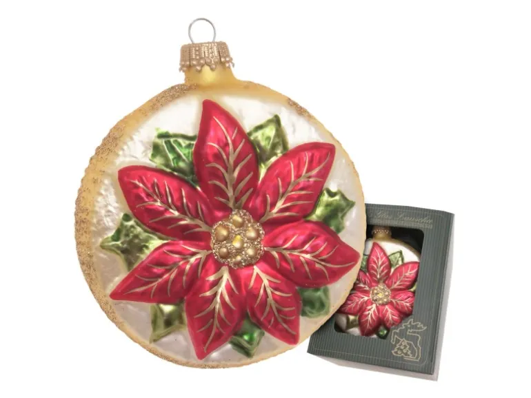 Krebs Glas Lauscha Weihnachtstern Taler 1-tlg. 8cm