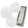 Krebs Glas Lauscha Weihnachtskugeln mit Öse Transparent 3-tlg. 8cm