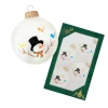 Krebs Glas Lauscha Weihnachtsbaumkugel Schneemann 4er-Set 7cm