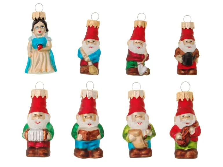 Krebs Glas Lauscha Weihnachtsornament Schneewittchen 8-tlg. 5cm