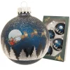 Krebs Glas Lauscha Weihnachtskugeln Spirit of Xmas 4er-Set 7cm