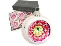 Krebs Glas Lauscha Weihnachtskugeln Reflex Retro 6er-Set 8cm