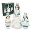 Krebs Glas Lauscha Weihnachtsornamente Schneekönigin 3-tlg. 9cm