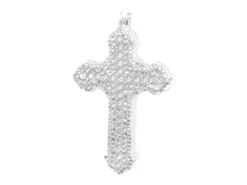 Krebs Glas Lauscha Weihnachtsornament Kreuz Strass 1-tlg. 10cm