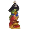 Krebs Glas Lauscha Weihnachtsornament Papagai Pirat 1-tlg. 12cm