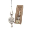 Krebs Glas Lauscha Weihnachtsbaumspitze Effektsilber 1-tlg. 26cm