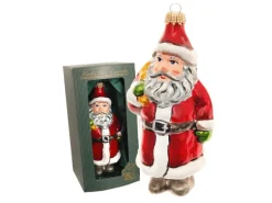 Krebs Glas Lauscha Weihnachtsornament Santa 1-tlg. 17cm