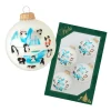 Krebs Glas Lauscha Weihnachtsbaumkugel Pinguinen 4er-Set 7cm