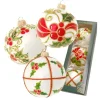 Krebs Glas Lauscha Weihnachtskugeln Ilex 3-tlg. 8cm