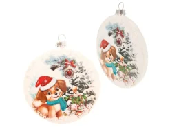 Krebs Glas Lauscha Weihnachtsornamente Taler Hund 1-tlg. 10cm