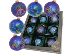 Krebs Glas Lauscha Weihnachtskugeln Weihnachtsnacht 9-tlg. 8cm