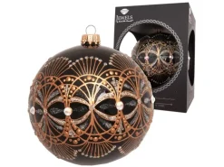 Krebs Glas Lauscha Weihnachtskugeln Schwarz Jugendstil 1-tlg. 8cm