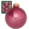 Krebs Glas Lauscha Weihnachtskugeln Pink Glanz Uni 8er-Set 7cm