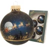 Krebs Glas Lauscha Weihnachtskugeln Midnight 4er-Set 7cm