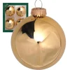 Krebs Glas Lauscha Weihnachtskugeln Gold Glanz Uni 4er-Set 8cm