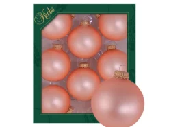 Krebs Glas Lauscha Weihnachtskugeln Uni-Design Alessia Rosa 7cm