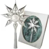 Krebs Glas Lauscha Weihnachtsbaumspitze Sternenform Silber 1-tlg. 32cm