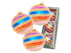 Krebs Glas Lauscha Weihnachtskugeln Bright 3er-Set 8cm