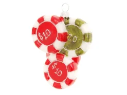 Krebs Glas Lauscha Weihnachtsornament Jetons 1-tlg. 10cm