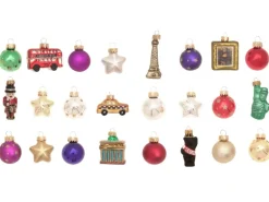 Krebs Glas Lauscha Weihnachtsornamente Miniaturen Weltreise 24-tlg. 4-6cm