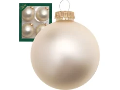 Krebs Glas Lauscha Weihnachtskugeln Uni 4er-Set 8cm