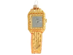 Krebs Glas Lauscha Weihnachtsornament Damenuhr 1-tlg. 11cm