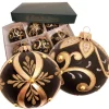 Krebs Glas Lauscha Weihnachtskugeln Black Christmas Schwarz 8cm