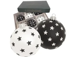 Krebs Glas Lauscha Weihnachtskugeln Sterne 6-tlg. 8cm