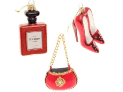 Krebs Glas Lauscha Weihnachtsornamente Paris 3-tlg. 6cm