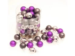 Krebs Glas Lauscha Weihnachtskugeln Mini Violett 3cm