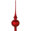 Krebs Glas Lauscha Weihnachtsbaumspitze Rot Matt Uni 1-tlg. 26cm