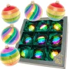 Krebs Glas Lauscha Weihnachtskugeln Rainbow 9-tlg. 8cm