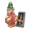 Krebs Glas Lauscha Weihnachtsornament Bär mit Korb 1-tlg. 5cm
