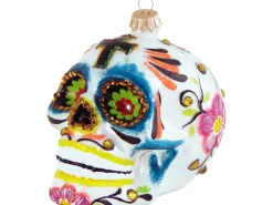 Krebs Glas Lauscha Weihnachtsornament Totenkopf Mexiko 1-tlg. 10cm
