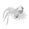Krebs Glas Lauscha Weihnachtsornament Vogel Silber im Nest 1-tlg. 6cm